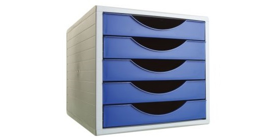 4005AM AZ archivador organizador Poliestireno Azul, Blanco