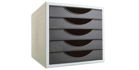 4005AM NE archivador organizador Poliestireno Negro, Blanco