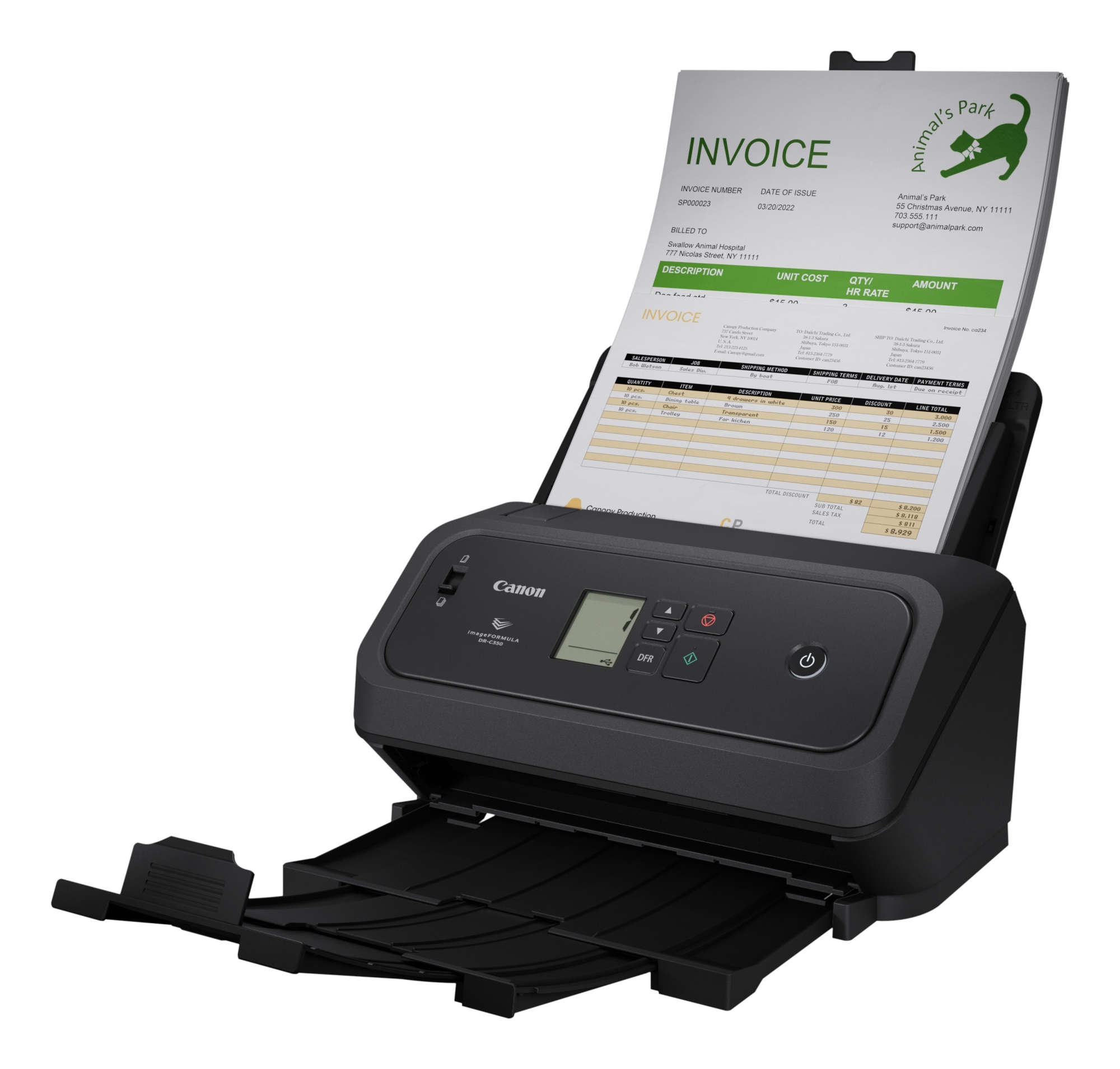 DR-C340 Escáner con alimentador automático de documentos (ADF) 600 x 600 DPI A4 Negro