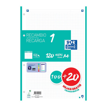 400158057 papel de cuaderno 210 x 297 mm (A4) 120 hojas