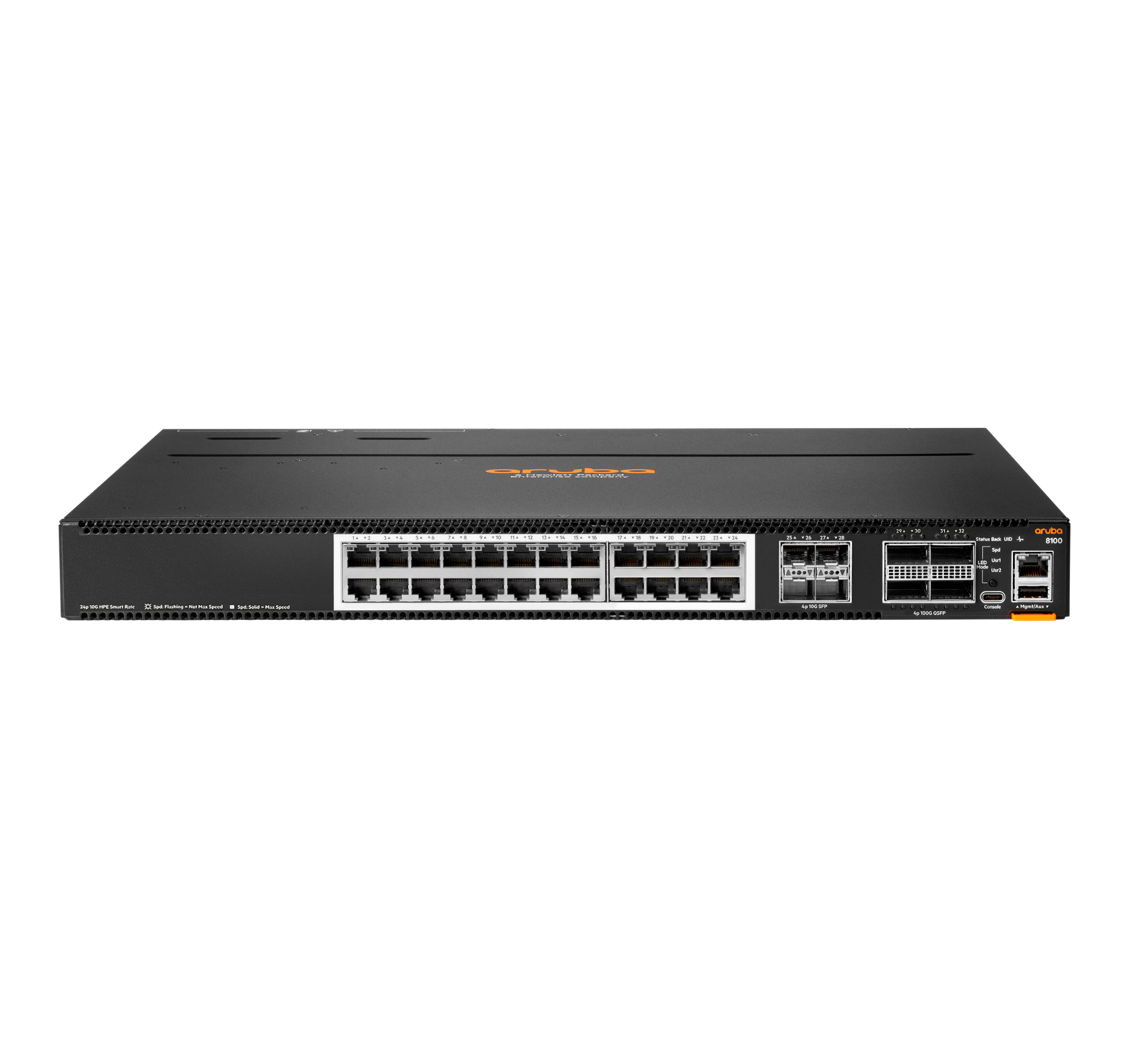Aruba Networking CX 8100 24x10G Base-T 4x10G SFP+ 4x40/100G QSFP28 FB 3Fan 2AC PSU Gestionado L3 10G Ethernet (100/1000/10000) 1U