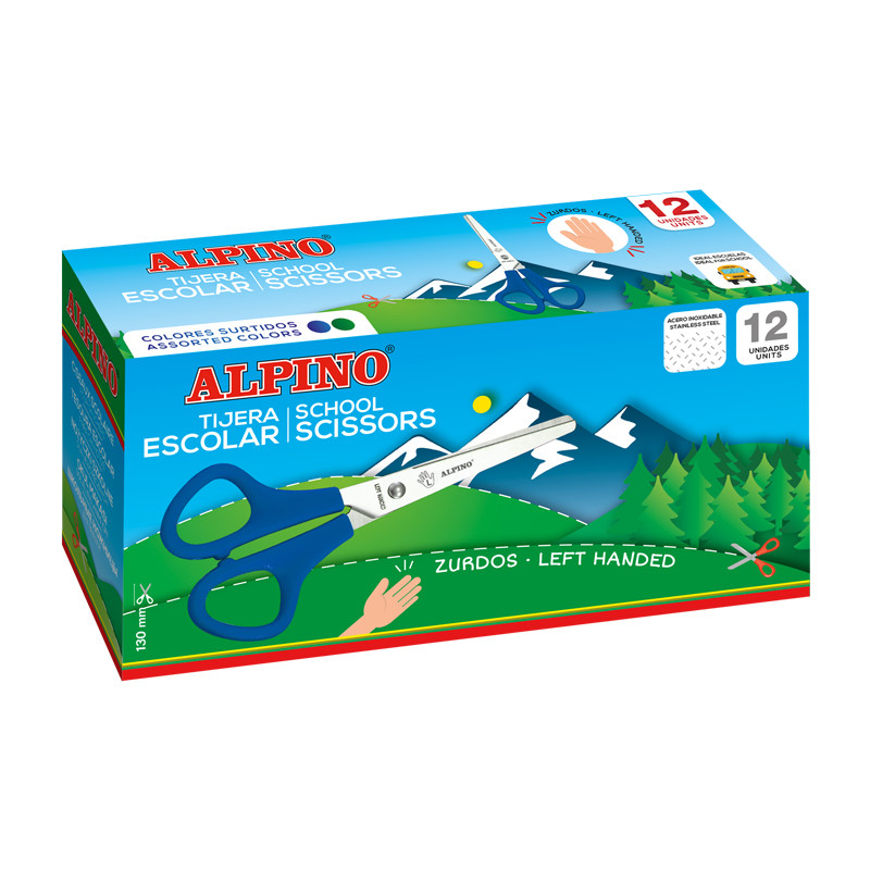 PT0020 tijera de escritorio y manualidades Tijeras de manualidades Corte recto Colores surtidos - Pack 12 Unidades