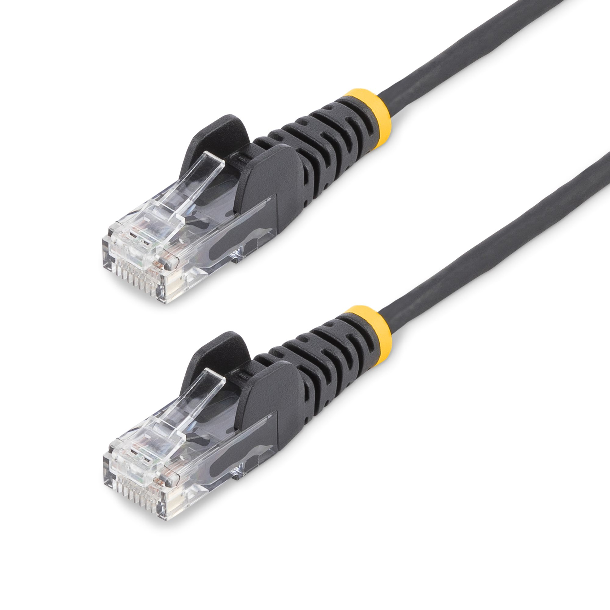 Cable Cat6 de 50cm - Delgado - con Conectores RJ45 sin Enganches - Negro