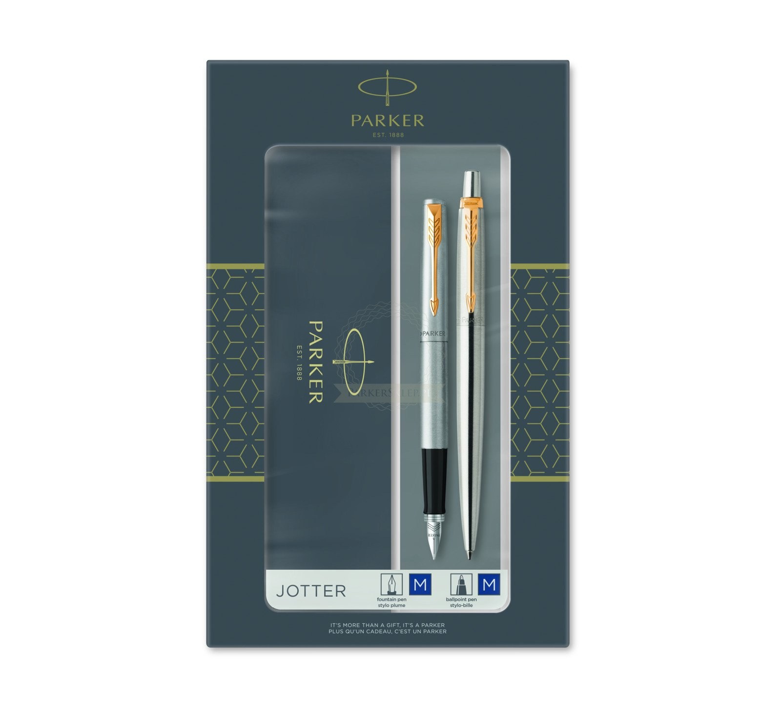 2093257 juego de bolígrafos Negro, Cromo, Oro 2 pieza(s)