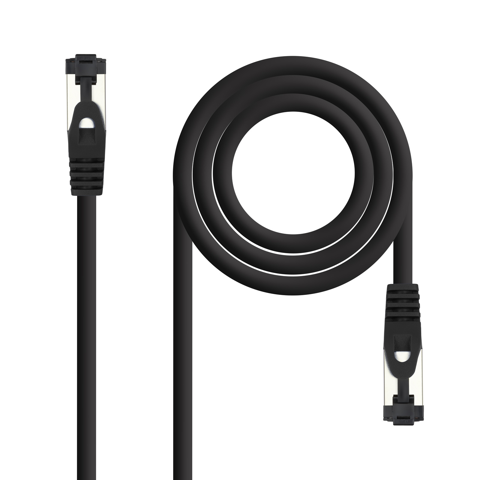 Cable de Red Latiguillo Cat.8.1 2GHz LSZH SSTP AWG26, Negro, 25 cm