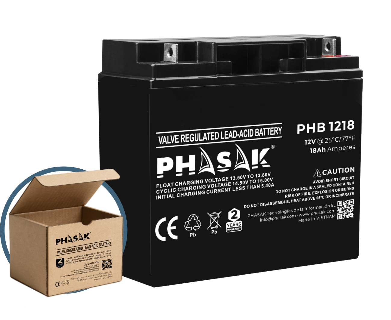 Batería 12V 18Ah  PHB 1218