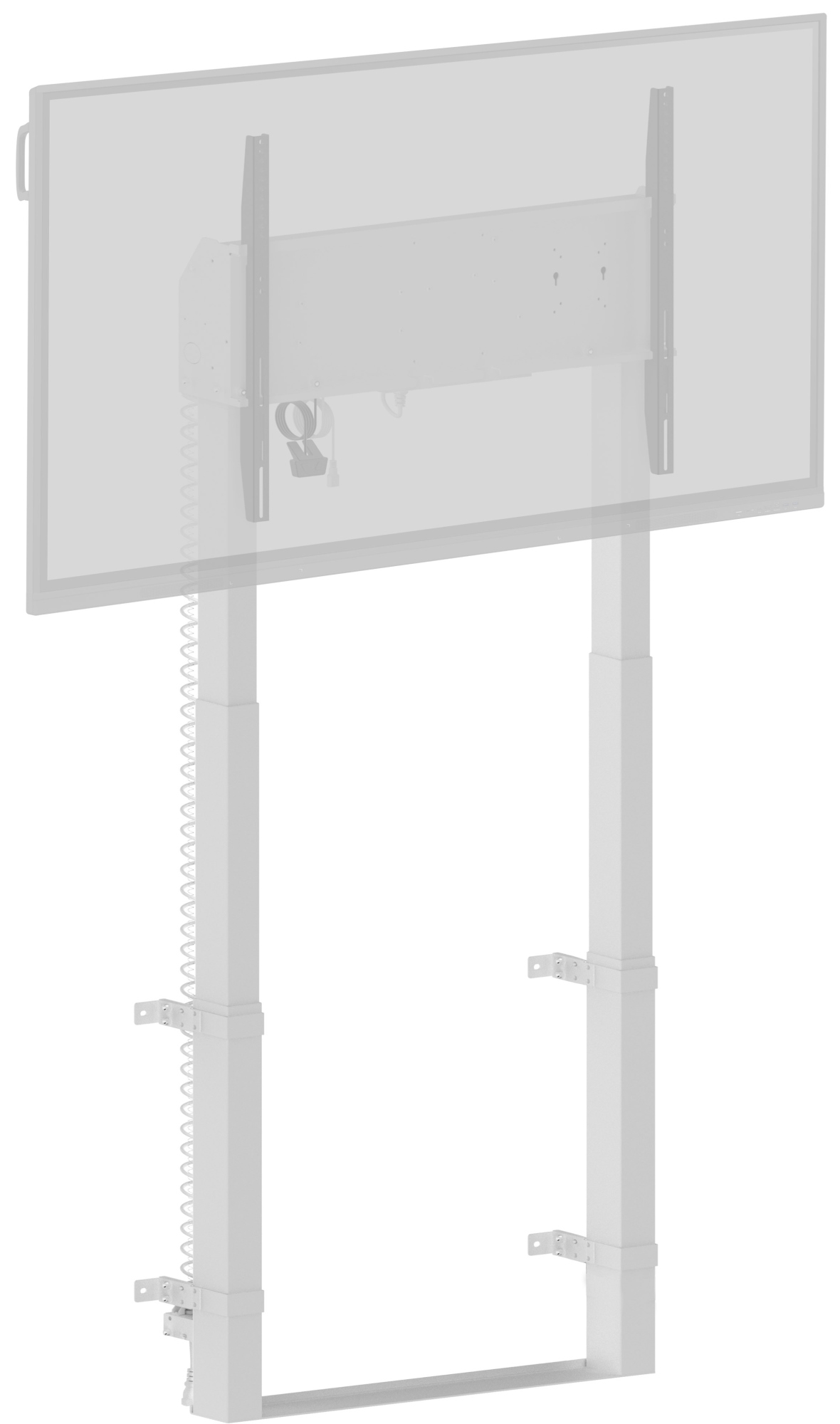 MD-WLIFT2031-W1 soporte para monitor 2,67 m (105") Piso Blanco