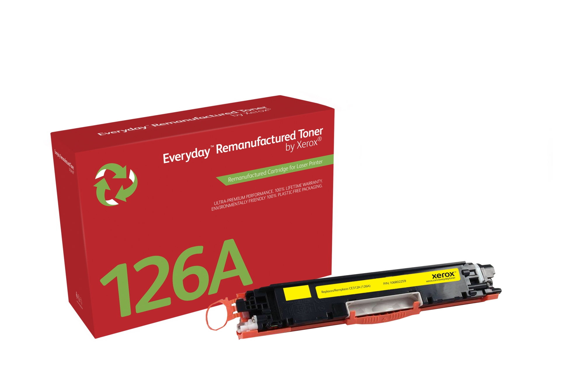 Remanufacturado Everyday Tóner Everyday Amarillo remanufacturado de Xerox es compatible con HP 126A (CE312A), Capacidad estándar