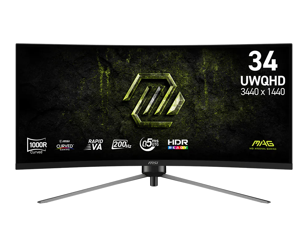 MAG 345CQRF E20 pantalla para PC 86,4 cm (34") 3440 x 1440 Pixeles UltraWide Dual Quad HD Negro