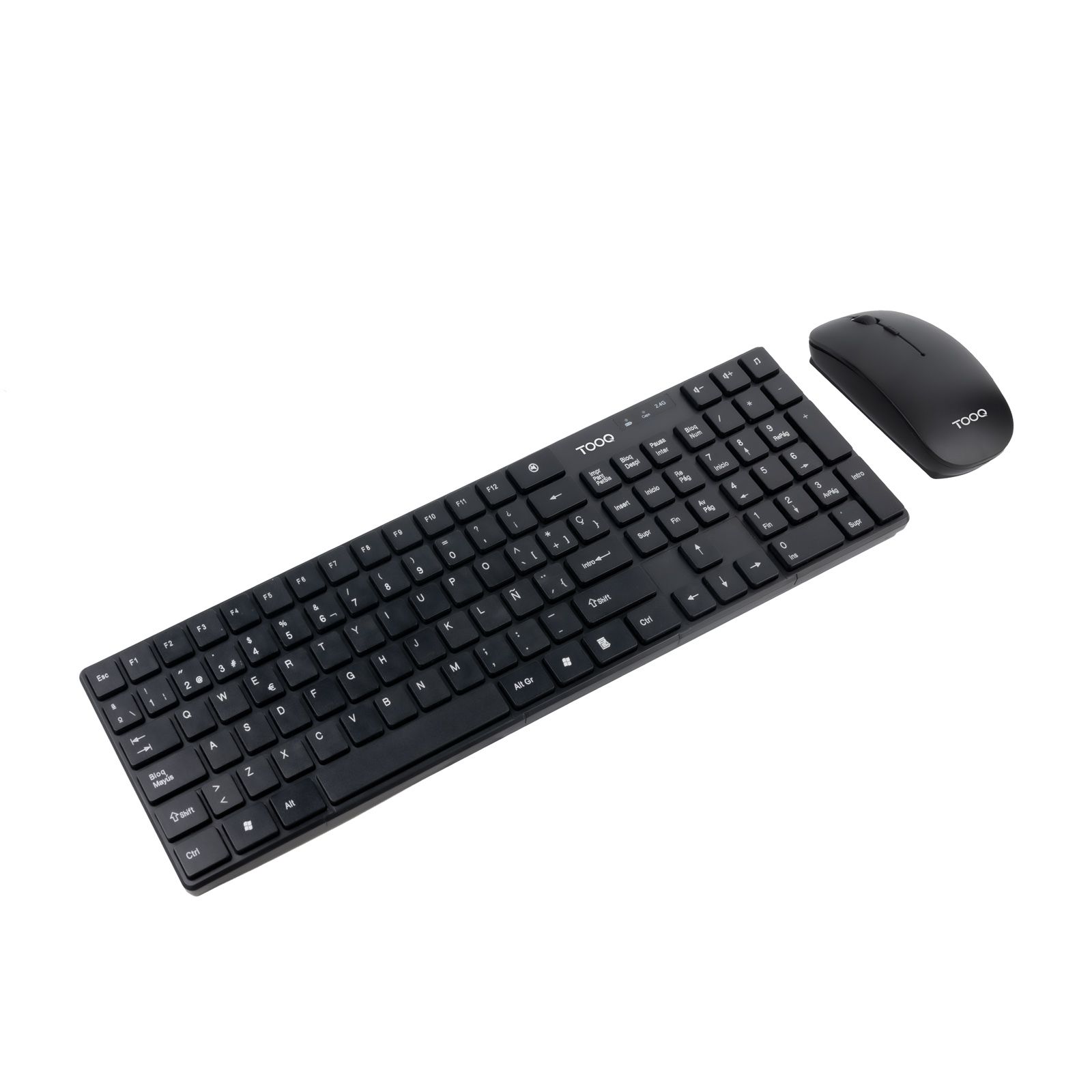 Teclado + Ratón slim inalámbricos, Negro