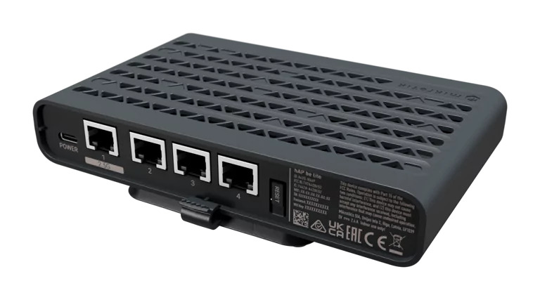 hAP be lite router inalámbrico Ethernet Doble banda (2,4 GHz / 5 GHz) Negro