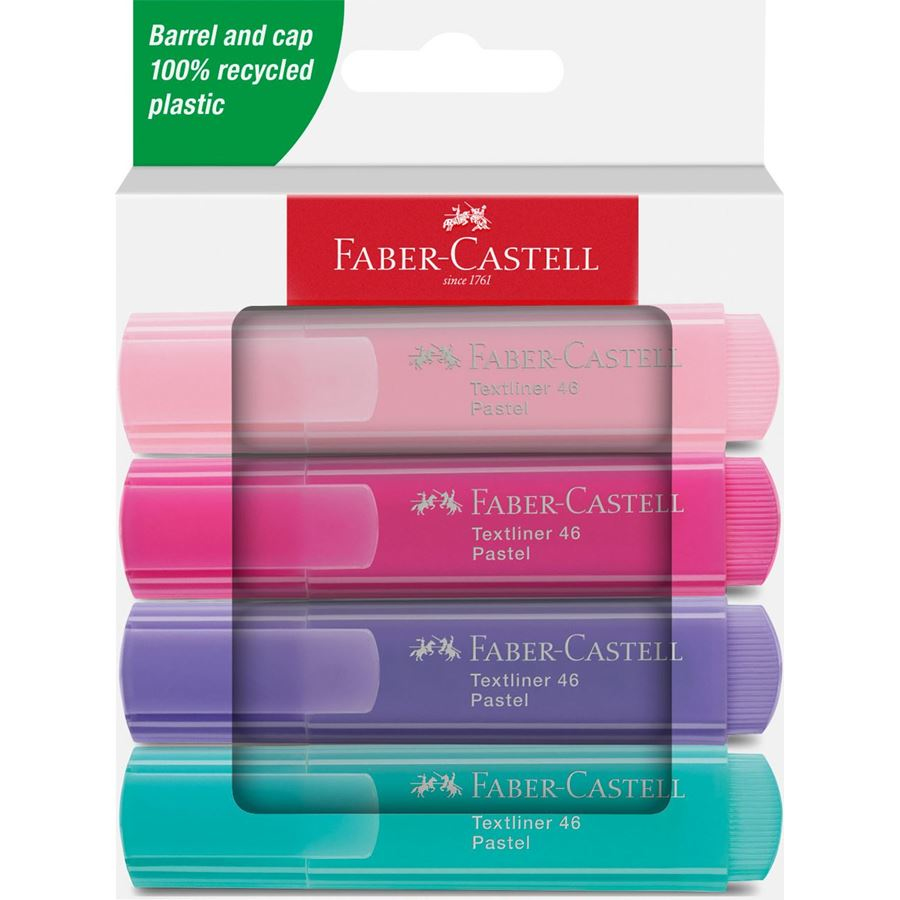 Textliner 46 Pastell marcador 4 pieza(s) Rosa claro, Rosa, Púrpura, Turquesa