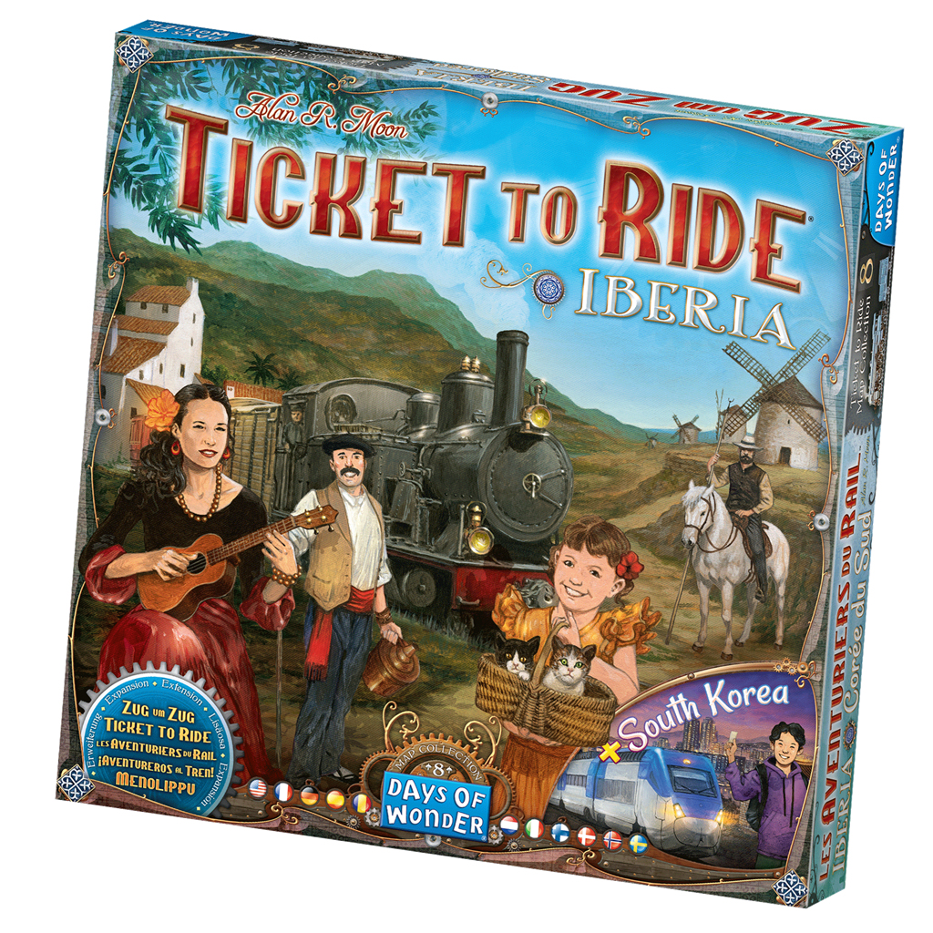 DW720138 juego de tablero ¡Aventureros al Tren! Iberia y Corea del Sur Juego de mesa Estrategia