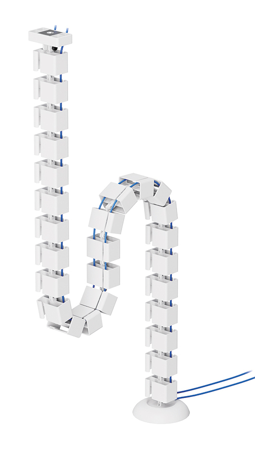 ADS06-132WH Organizador vertebral de cables - fijación magnética - universal