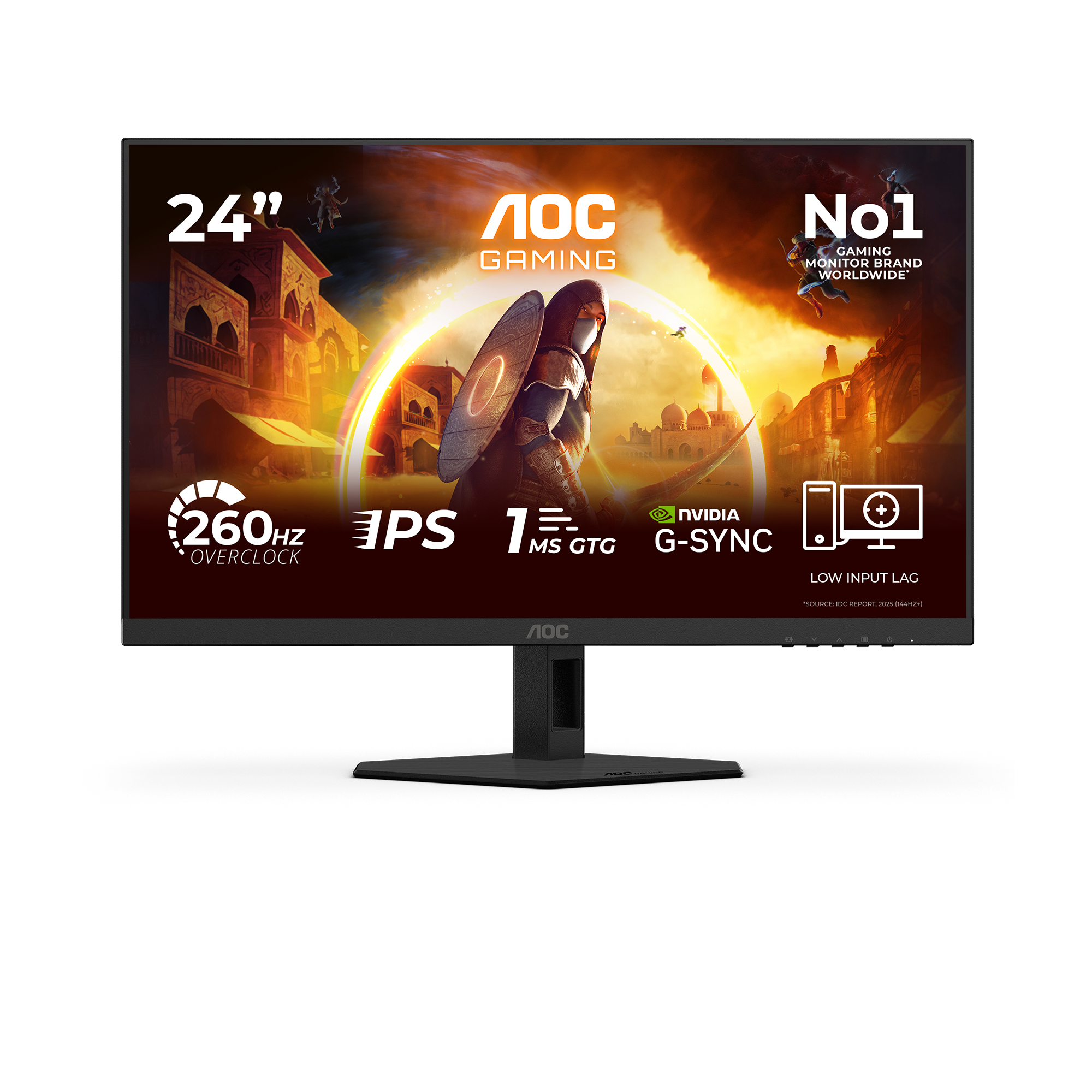 G4 24G4ZRE pantalla para PC 60,5 cm (23.8") 1920 x 1080 Pixeles Full HD LED Negro, Rojo
