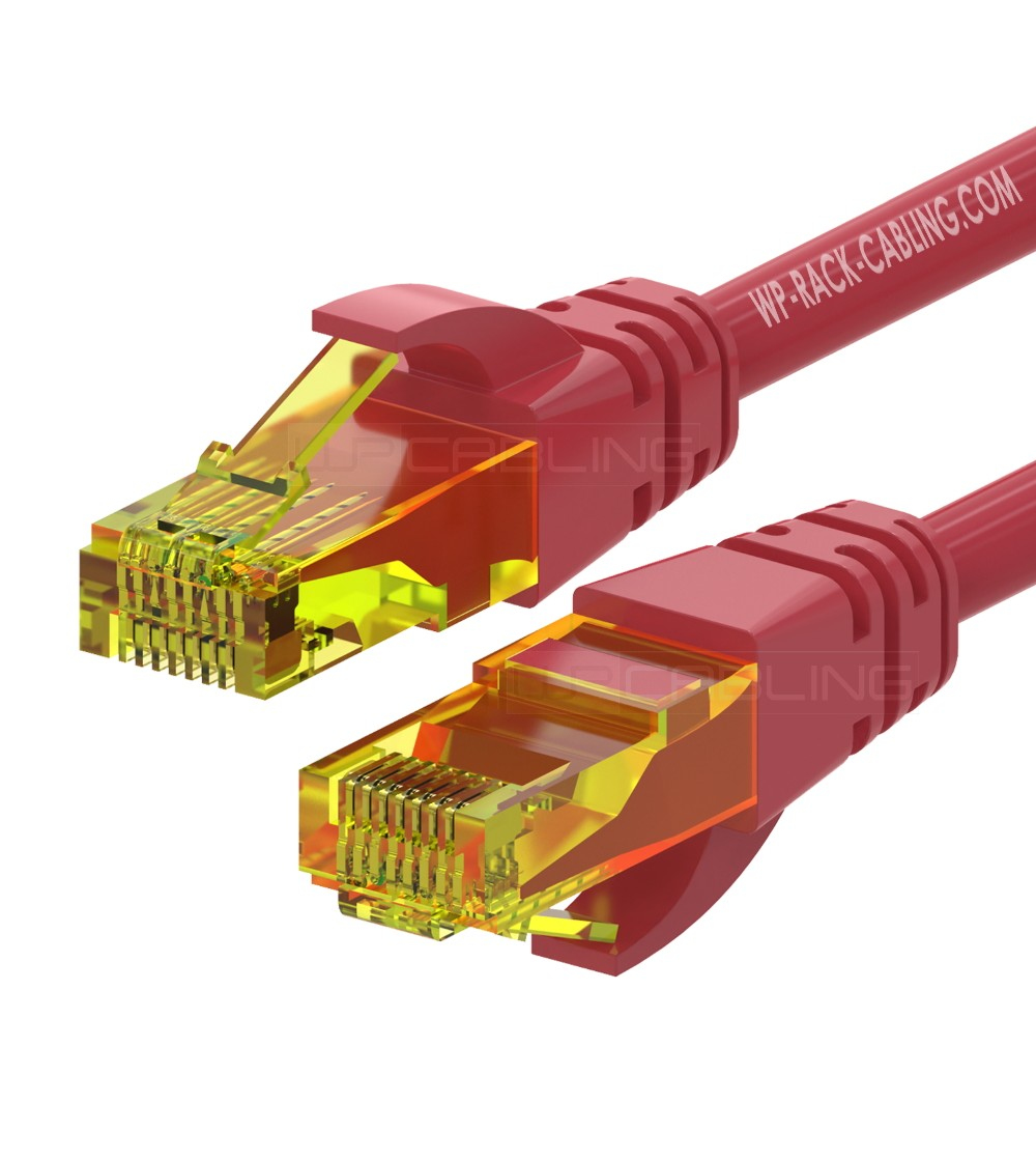 WPC-PAT-6AU010R cable de red Rojo 1 m Cat6a U/UTP (UTP)