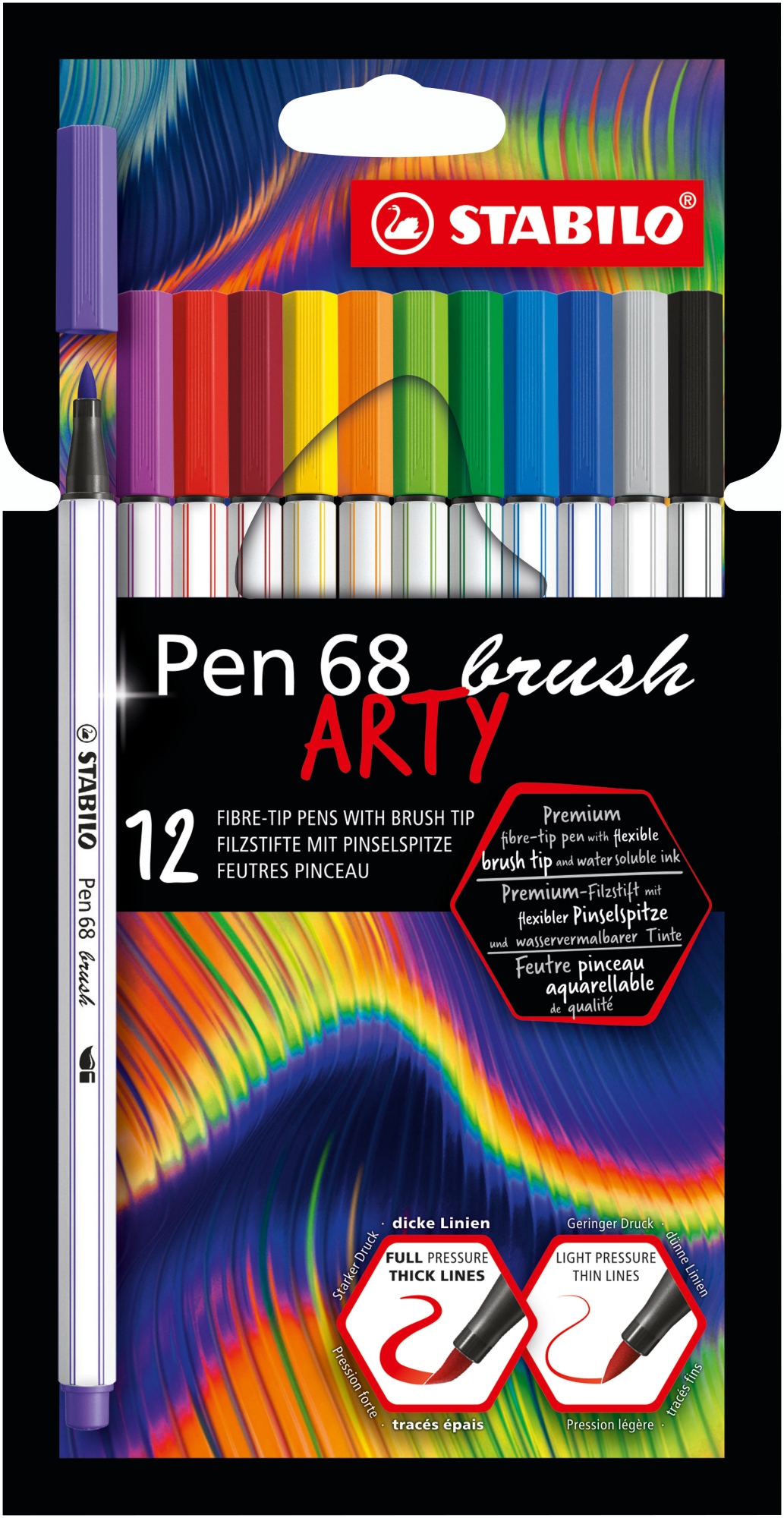 Pen 68 brush ARTY rotulador Colores surtidos 12 pieza(s)