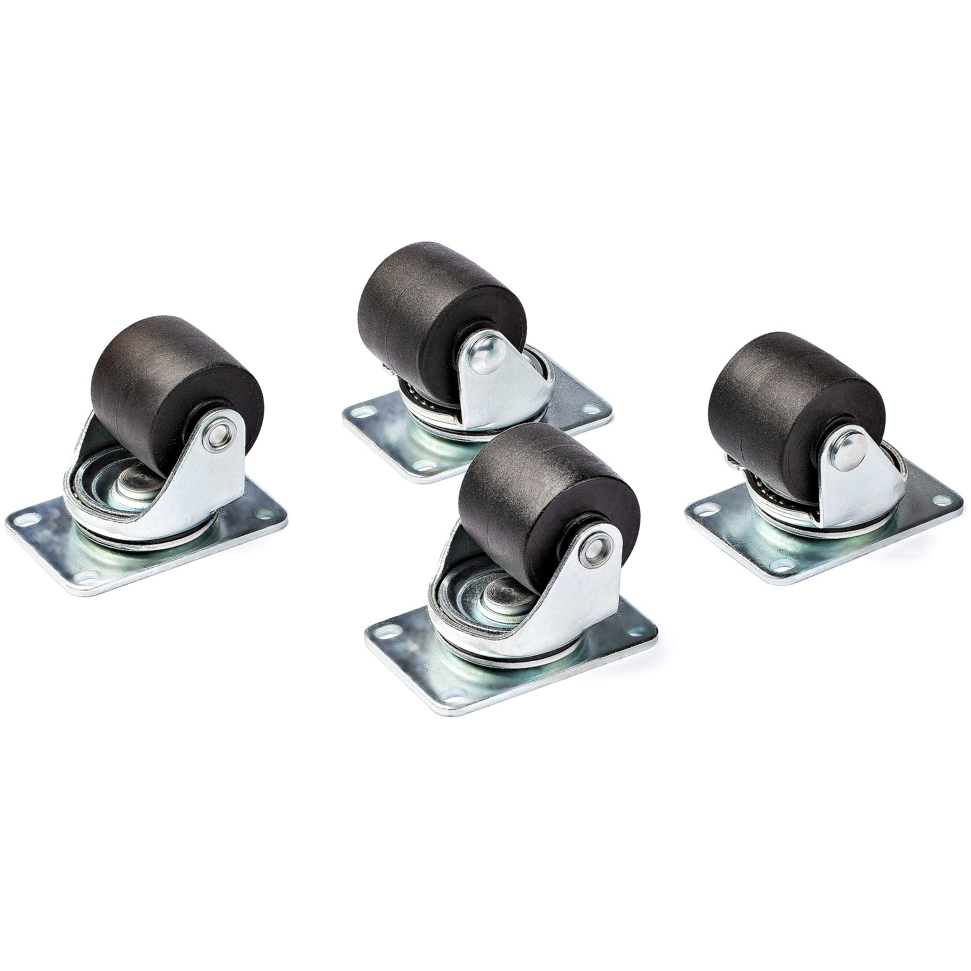 Ruedas de Servicio Pesado para Racks o Armarios de Servidores - Juego de 4 Ruedas Universales M6 de 2 Pulgadas - Patrón de 45x75mm - para Racks de 4 Columnas - de Plástico y Acero (RKCASTER2)