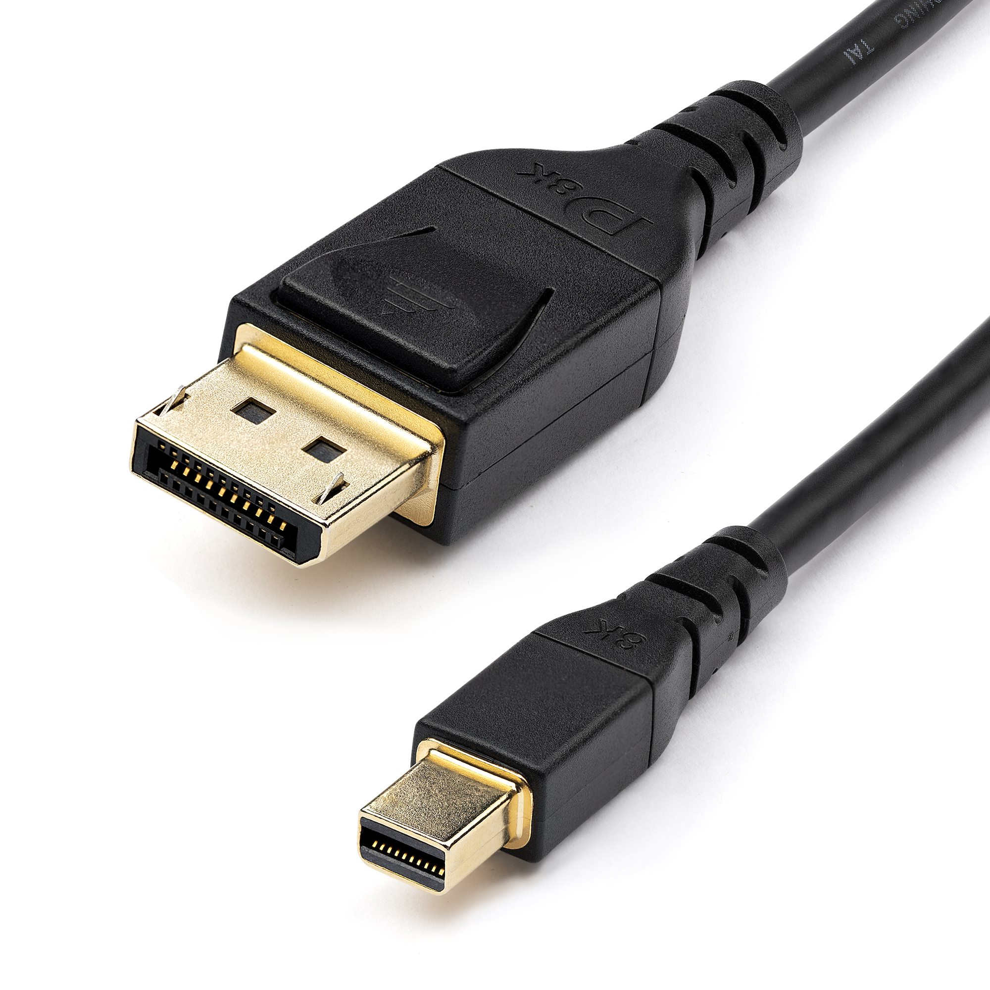 Cable Adaptador de 2m Mini DisplayPort a DisplayPort 1.4 Certificado por VESA - HDR de 8K 60Hz HBR3 - Cable mDP a Super UHD a DP 1.4 - Ultra HD 4K 120Hz - Cable de Vídeo