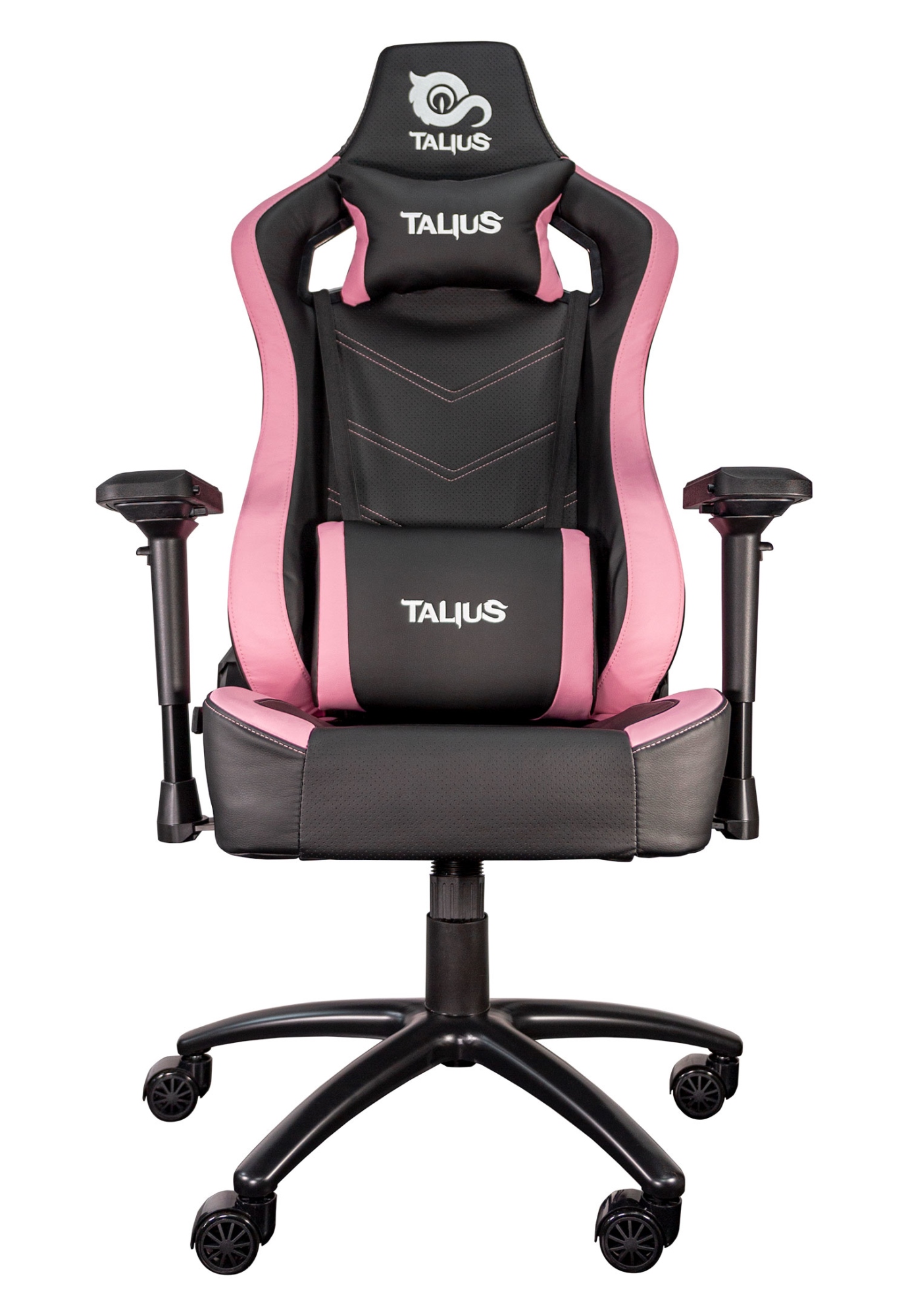 silla Vulture gaming negra/rosa butterfly, base nylon, ruedas nylon