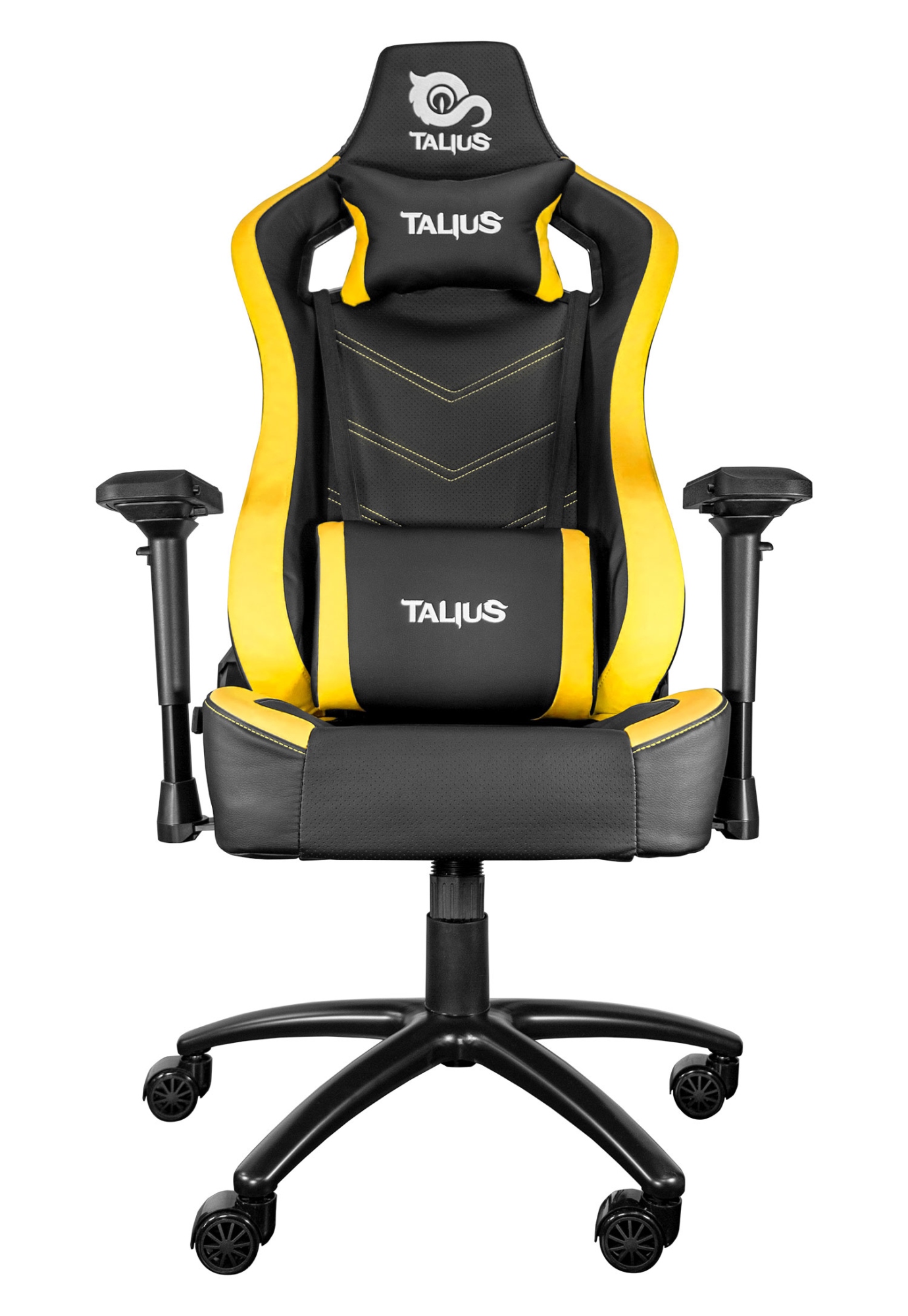 silla Vulture gaming negra/amarilla butterfly, base nylon, ruedas nylon