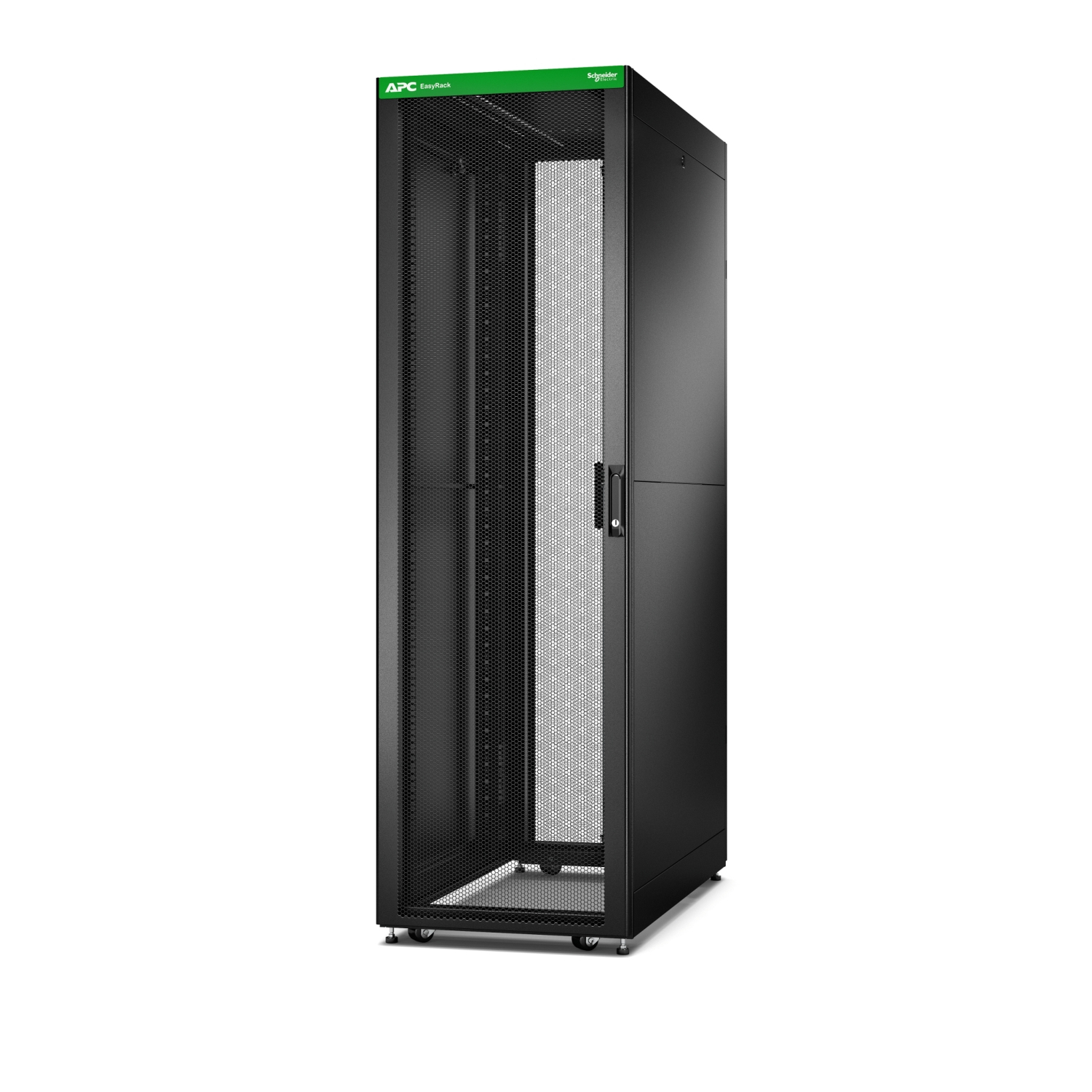 EASY RACK 600MM/42U/800MM WITH ROOF SIDE PANEL CASTORS FEET AND 4 BRACKETS NO BOTTOM BLACK Rack o bastidor independiente Negro