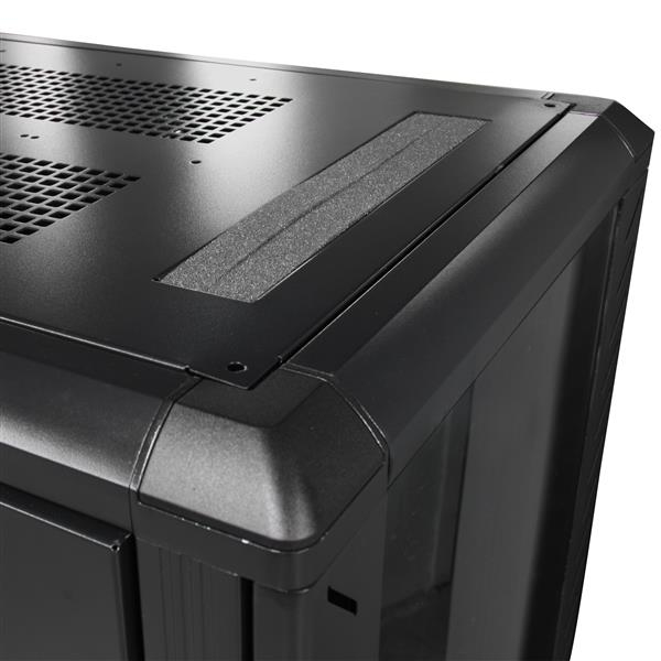 Armario Rack para Servidores 25U 19" 4 Columnas - Rack de Servidores con Cerradura y Seguro - Rack con Ruedas y Carriles de Montaje Ajustables para Equipo de Red