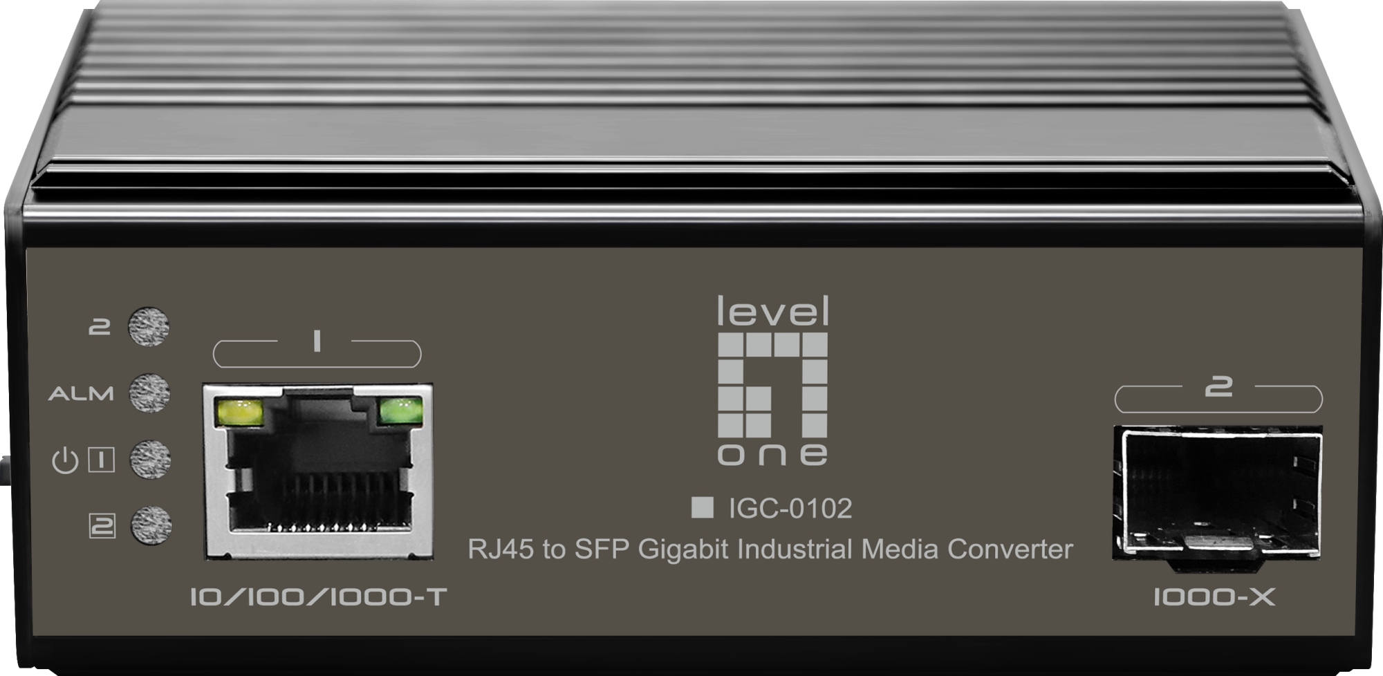 IGC-0102 convertidor de medio 1000 Mbit/s Negro