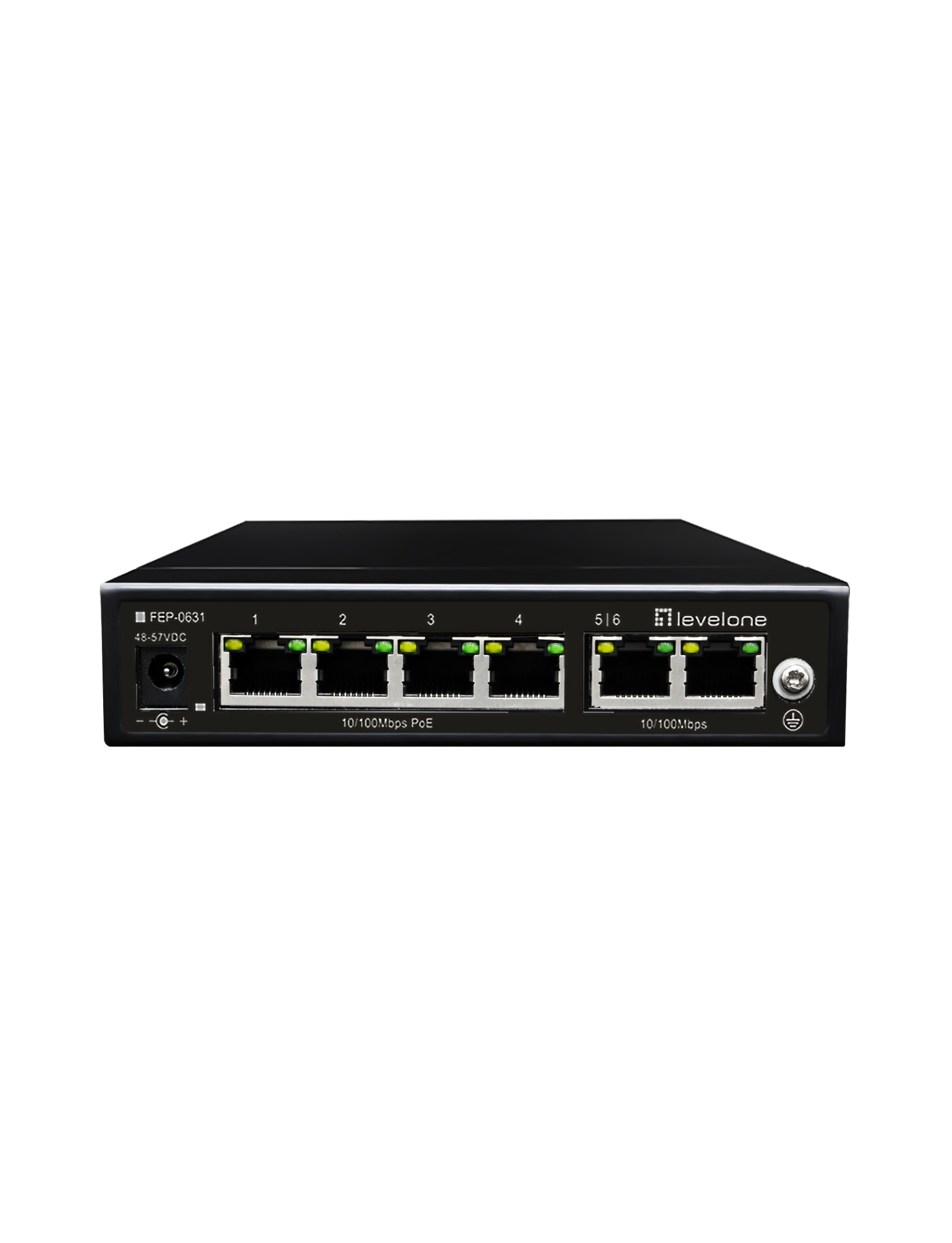 FEP-0631 switch Fast Ethernet (10/100) Energía sobre Ethernet (PoE) Negro
