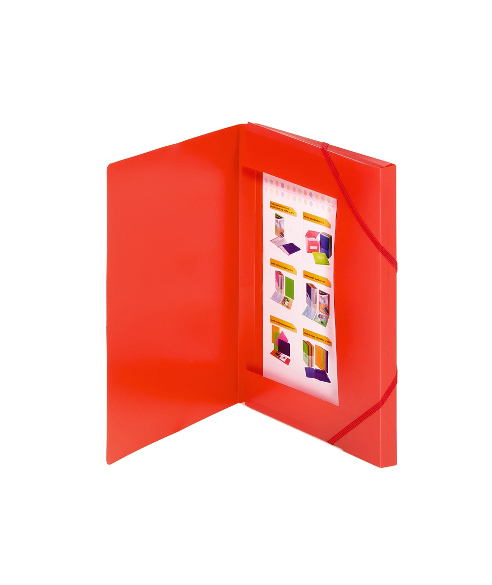 2033K12 carpeta Cartón, Polipropileno (PP) Rojo A4 - Pack 10 Unidades