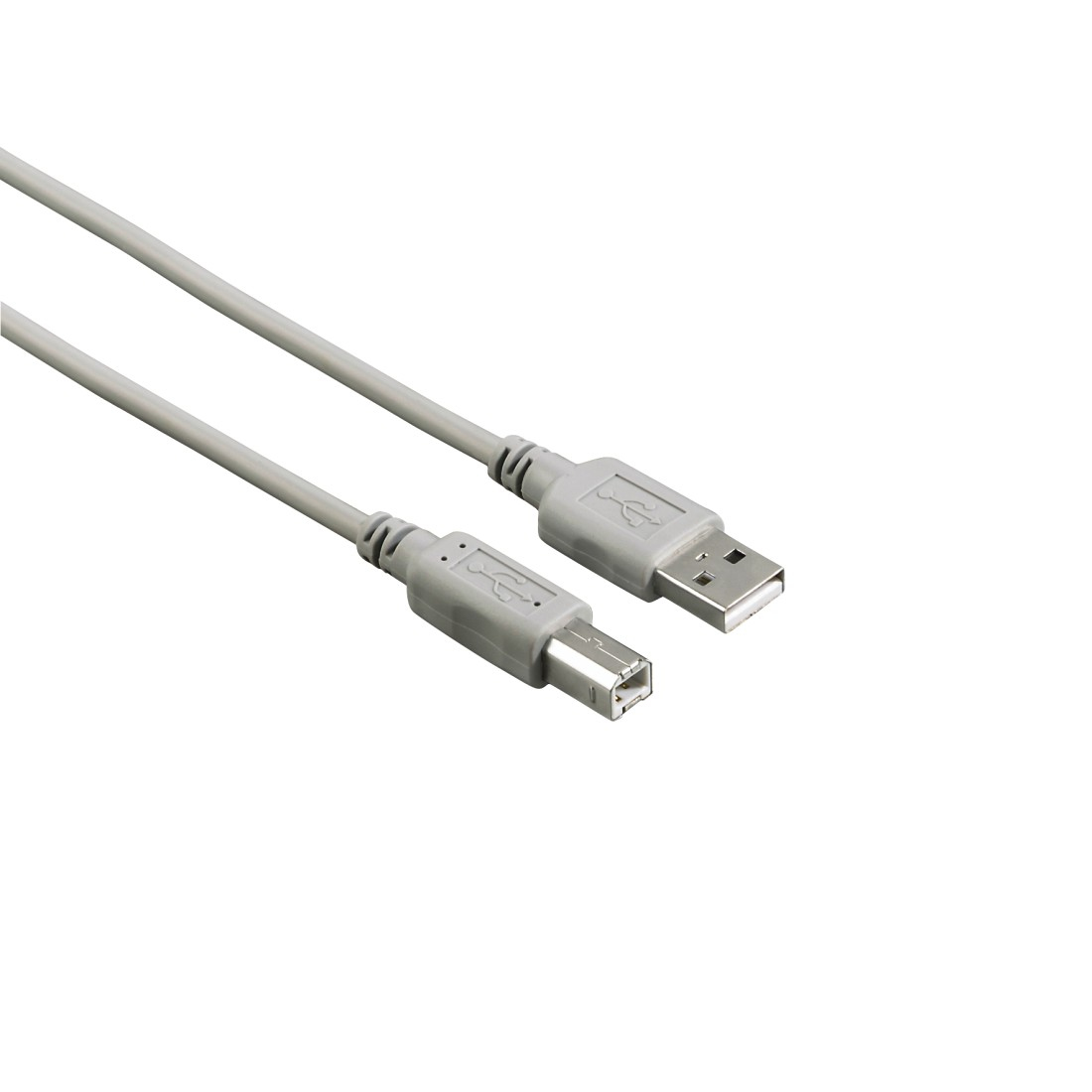 Cable para PC de USB A a USB B, 2.0, 480MBs, 1,5m S/B, Color gris