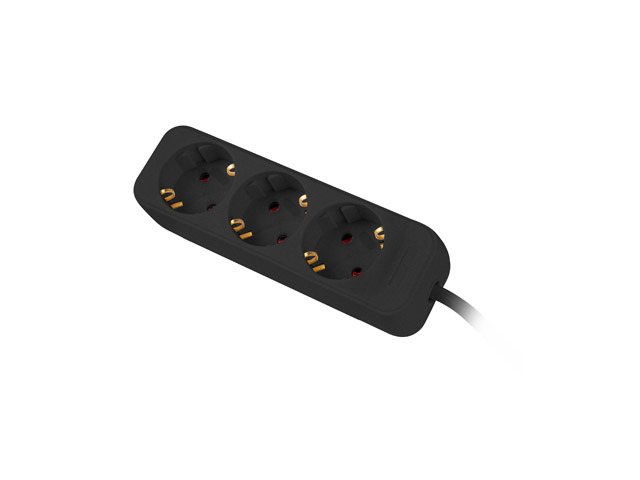 PS0-03F-0150-BK base múltiple 1,5 m 3 salidas AC Interior Negro