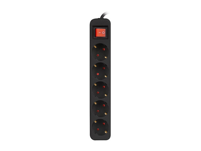 PS1-05F-0150-BK base múltiple 1,5 m 5 salidas AC Interior Negro