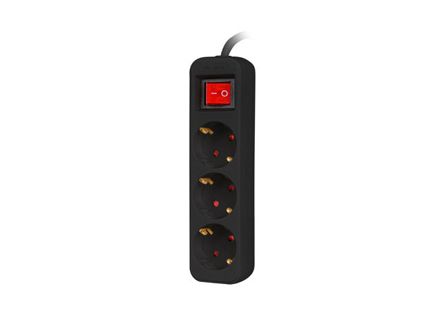 PS1-03F-0150-BK base múltiple 1,5 m 3 salidas AC Interior Negro