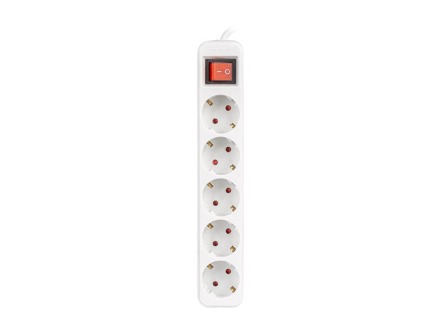 PS1-05F-0300-W base múltiple 3 m 5 salidas AC Interior Blanco
