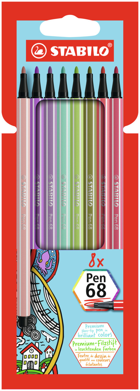 Pen 68 rotulador Colores surtidos 8 pieza(s)