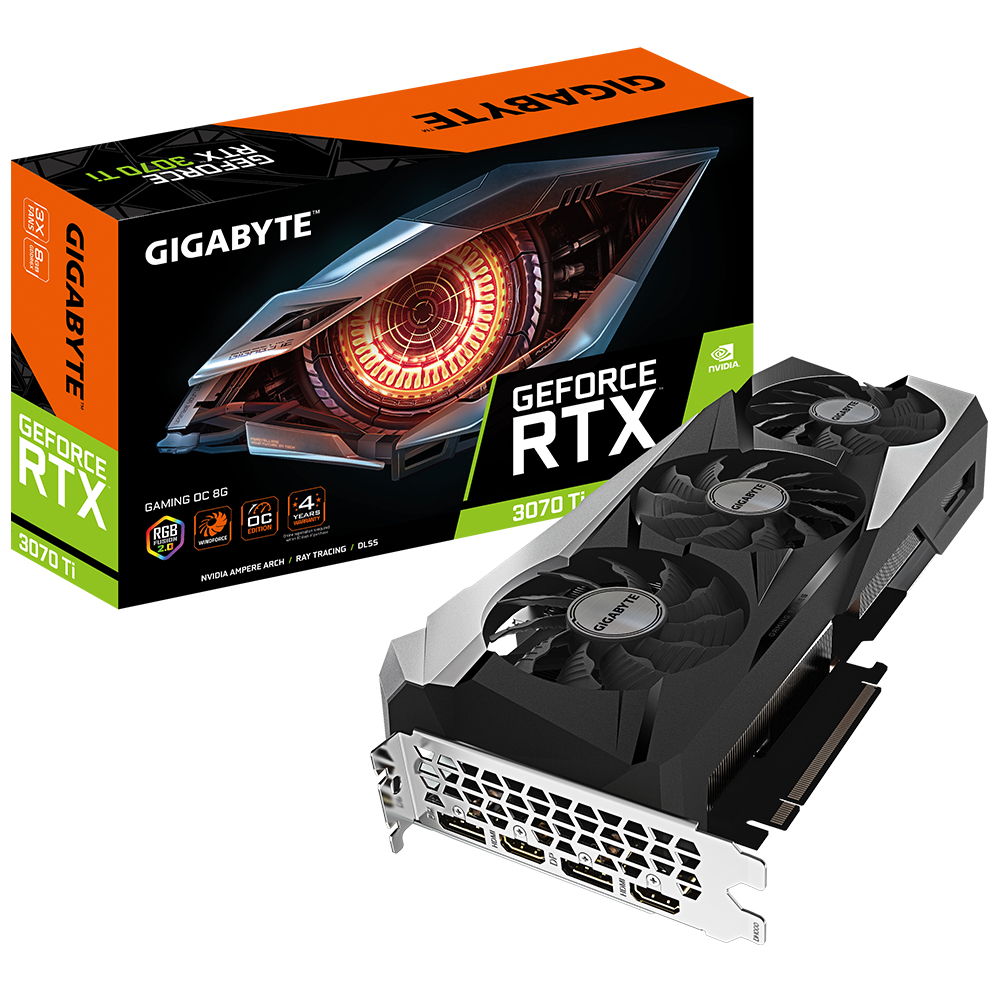 GAMING GV-N307TGAMING OC-8GD tarjeta gráfica NVIDIA GeForce RTX 3070 Ti 8 GB GDDR6X
