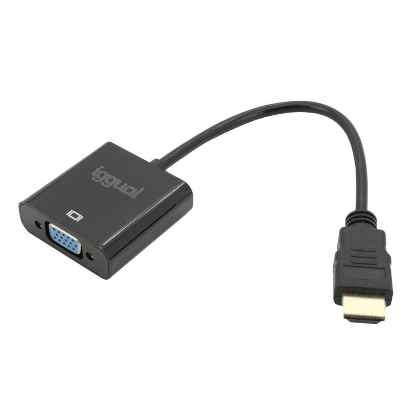 Adaptador HDMI a VGA + audio (3.5 mm)