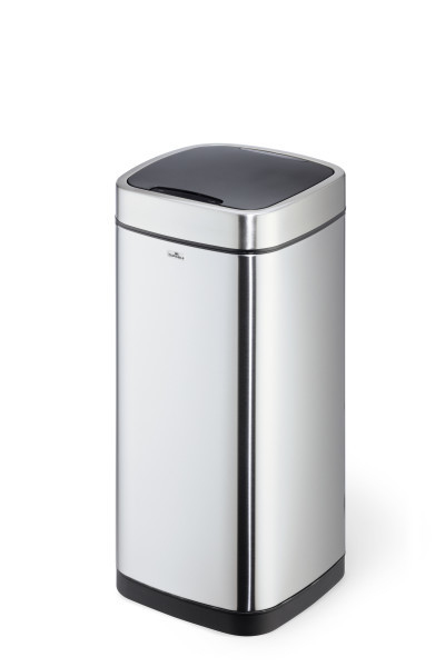 NO TOUCH 35L Rectangular Acero inoxidable Negro, Plata