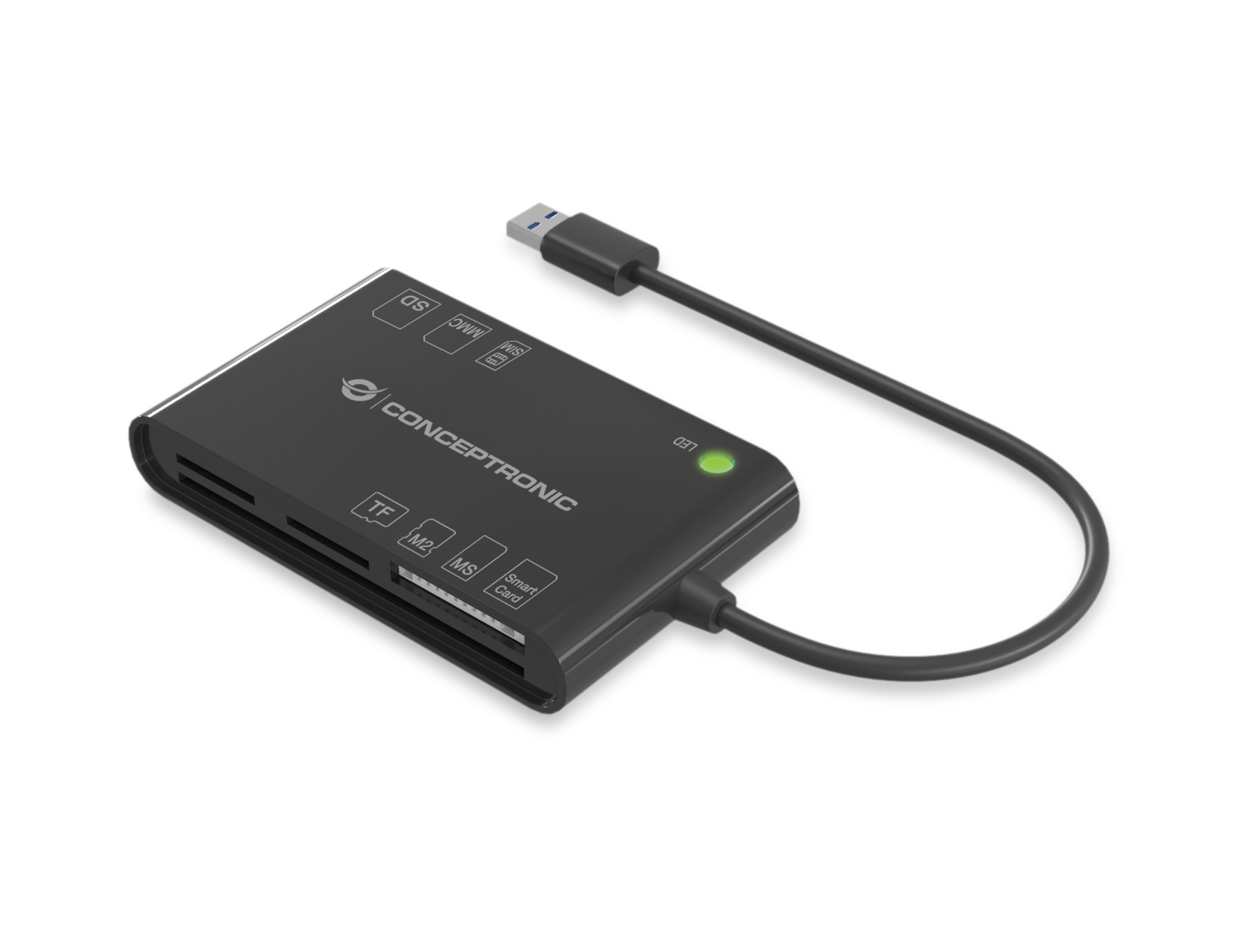 BIAN01B lector de tarjeta inteligente Interior USB 3.2 Gen 1 (3.1 Gen 1) Negro