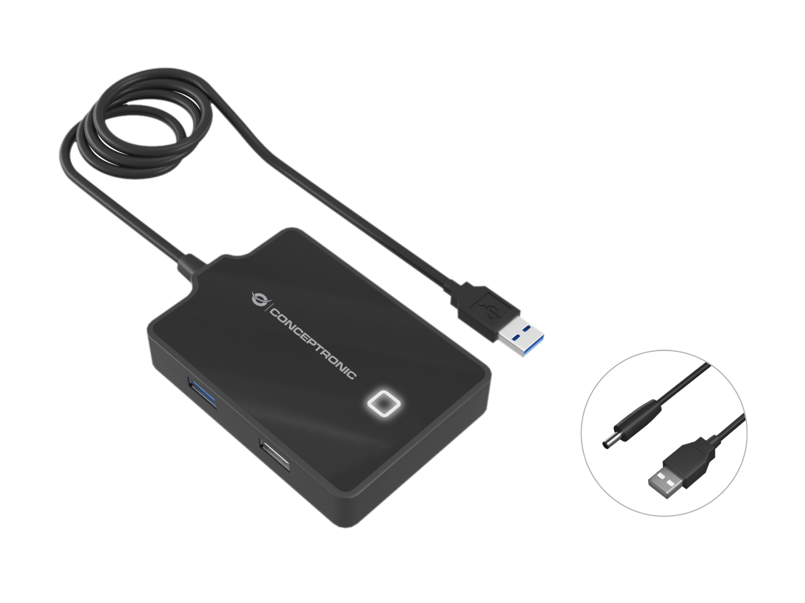 HUBBIES10B base para portátil y replicador de puertos USB 3.2 Gen 1 (3.1 Gen 1) Type-A Negro