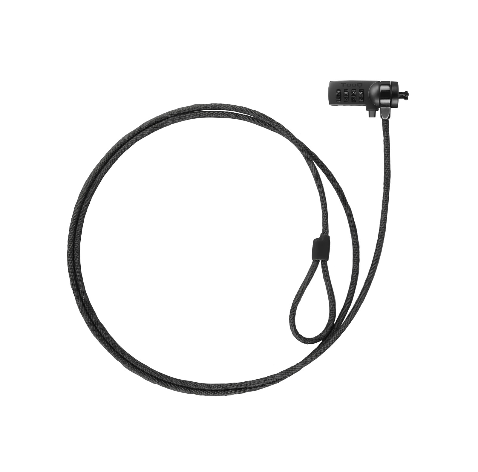 Cable de Seguridad con Combinación para Portátiles 1.5 metros, Color Gris Oscuro