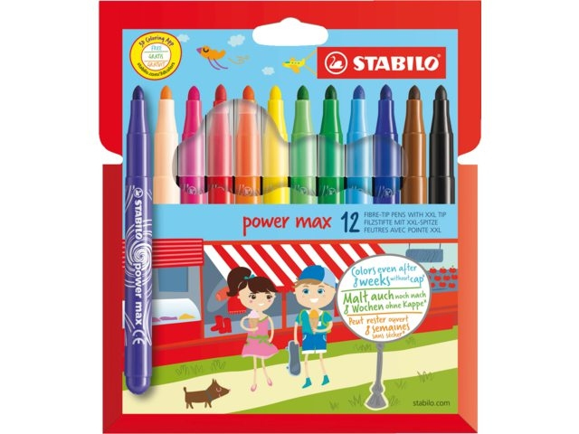 Power Max rotulador Fuerte Multicolor 12 pieza(s)