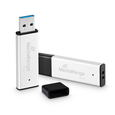 MR1901 unidad flash USB 64 GB USB tipo A 3.2 Gen 1 (3.1 Gen 1) Negro, Plata