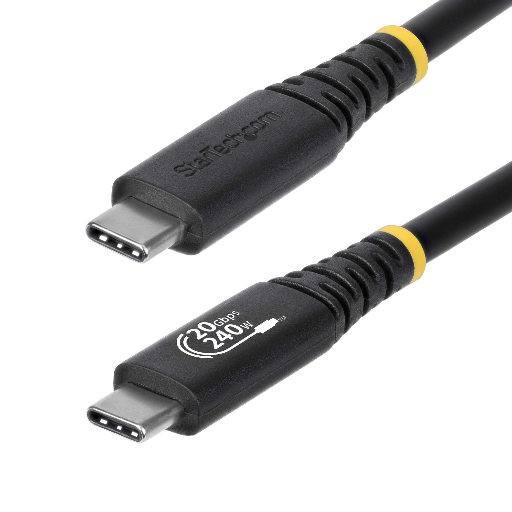 Cable USB4 2m - Cable USB-C Certificado USB-IF - 20Gbps - PD 240W EPR - 4K120 - DP 2.1 - Cable USB Tipo C - Recubrimiento de TPE - Negro