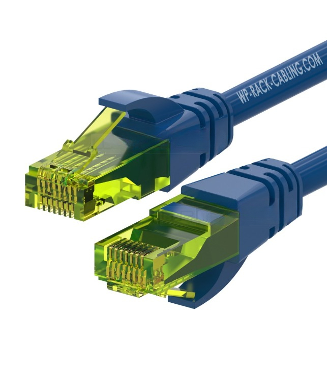 WPC-PAT-6AU002B cable de red Azul, Verde 0,2 m Cat6a U/UTP (UTP)