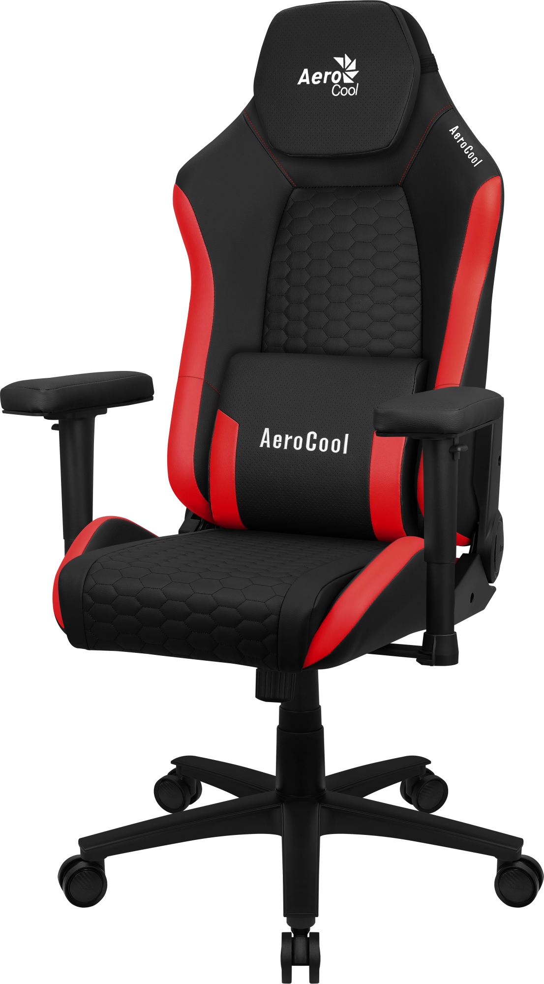 CROWNBR Rojo, Silla Gaming Ergonómica, Cojines Ajustables, Cuero Sintético Premium