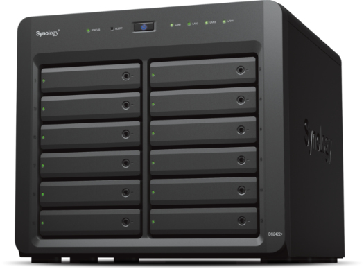 DiskStation DS2422+ servidor de almacenamiento NAS Torre Ryzen Embedded V1500B 4 GB DDR4 0 TB DiskStation Manager Negro