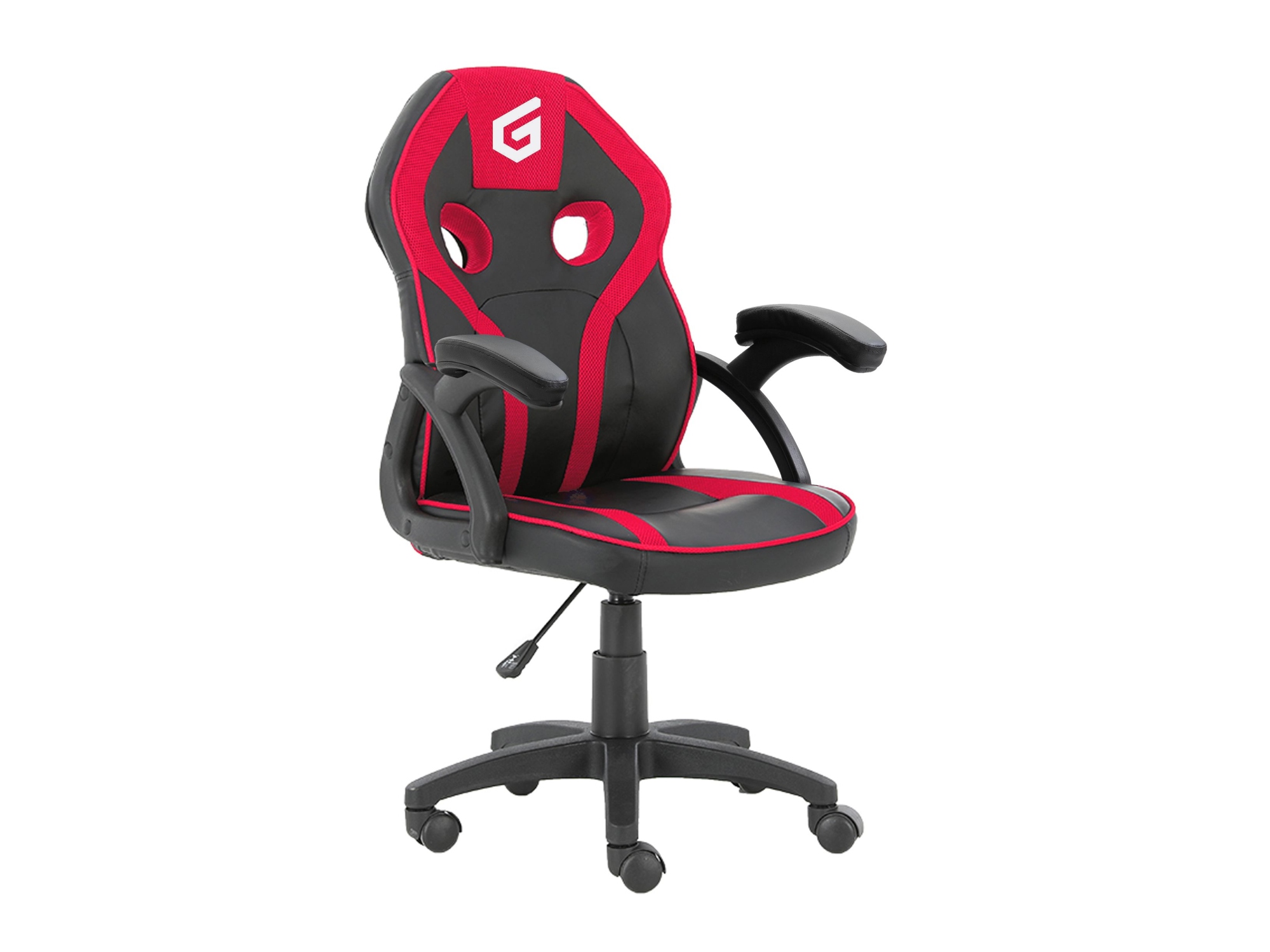 EYOTA06R silla para videojuegos Silla para videojuegos de PC Asiento acolchado Negro, Rojo