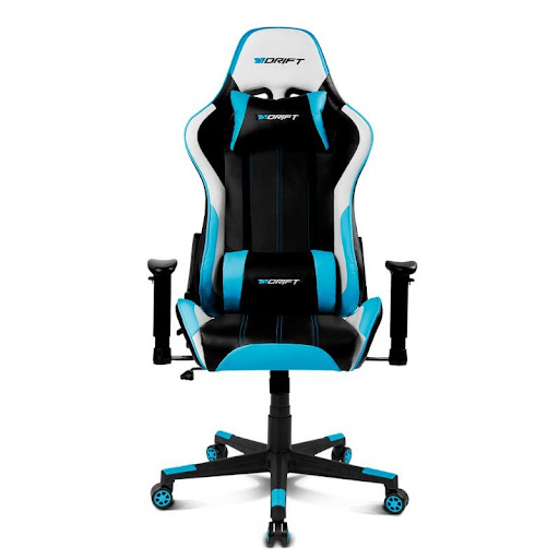 DR175 Silla para videojuegos universal Asiento acolchado Negro, Azul, Blanco